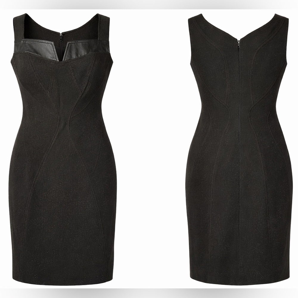 Hilton Hollis Copper Black Sheath Dress in Black & Copper – Size 4 NWT